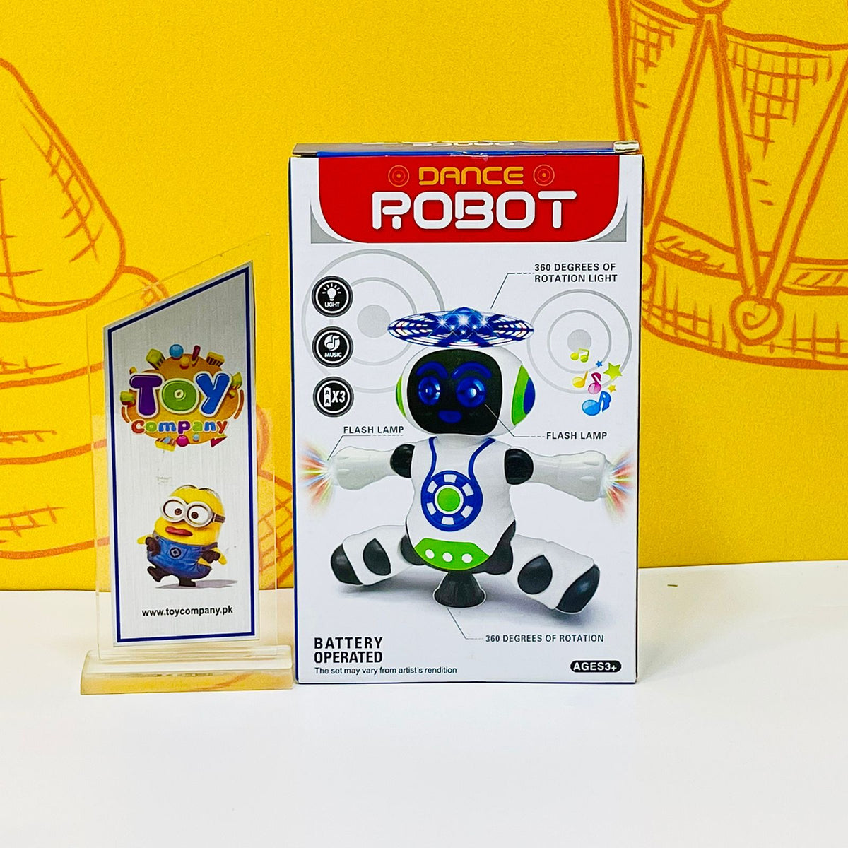 360°Body Spinning Dancing Robot with LED Lights