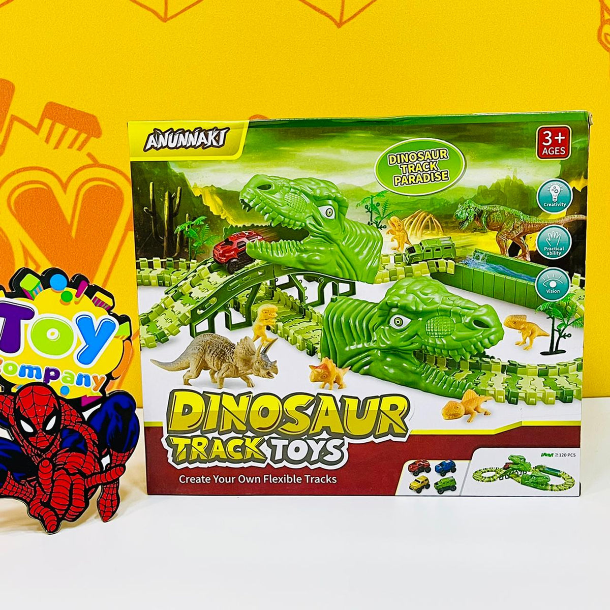 Dinosaur Car Race Track Set