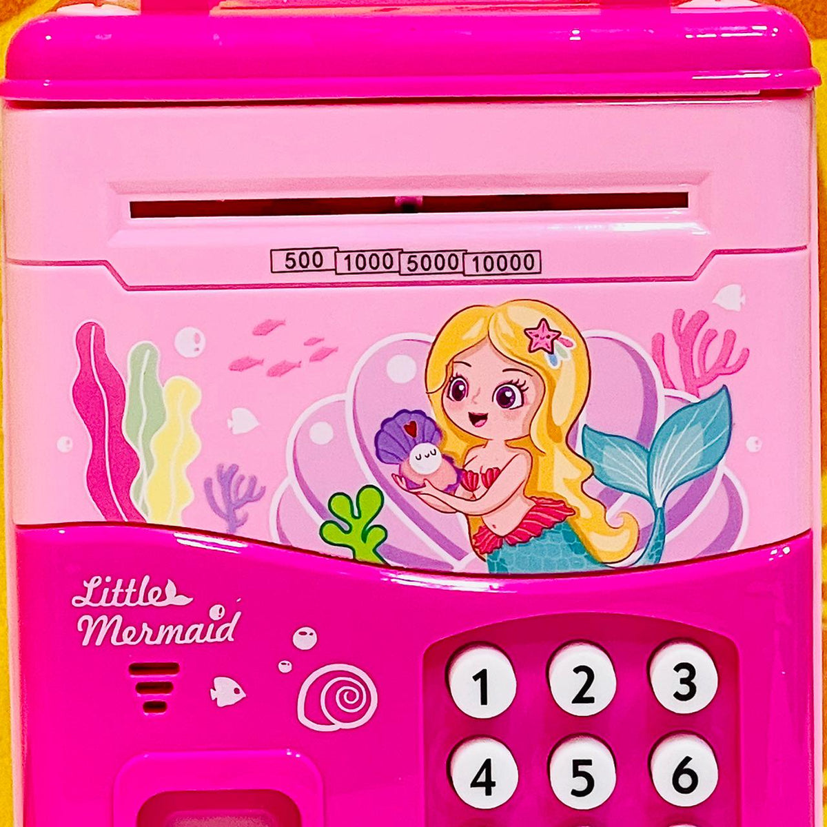 Little Mermaid Piggy Bank with Finger Print Unlock