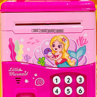 Little Mermaid Piggy Bank with Finger Print Unlock