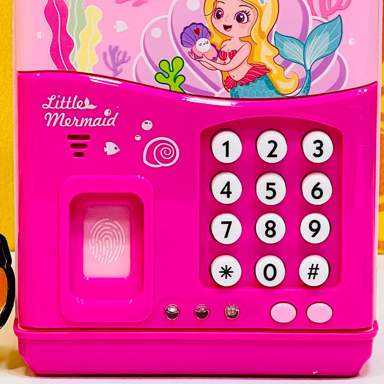 Little Mermaid Piggy Bank with Finger Print Unlock