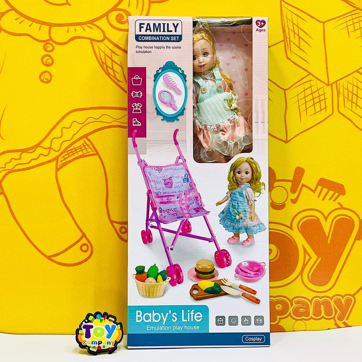 Doll with Stroller