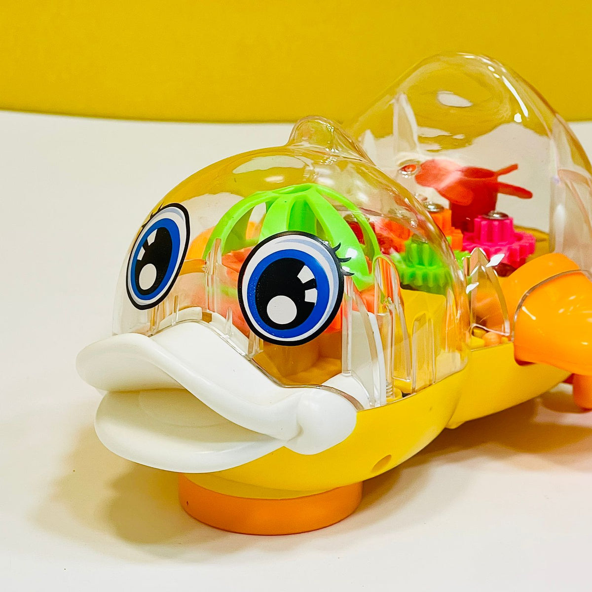 Electric Transparent Gear Duck with Lights and Sound