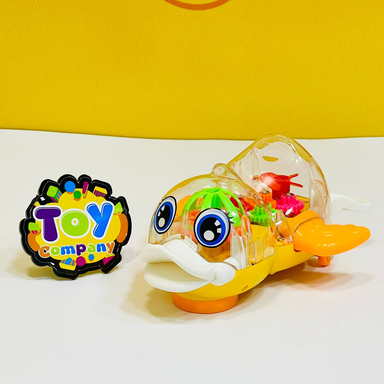 Electric Transparent Gear Duck with Lights and Sound