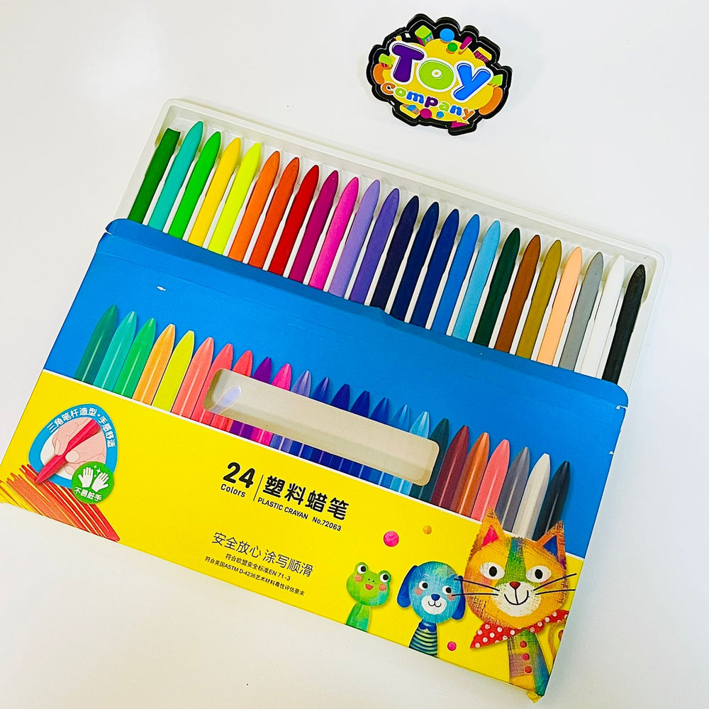 24 In 1 Oil Pastel Colored Crayon For Kids