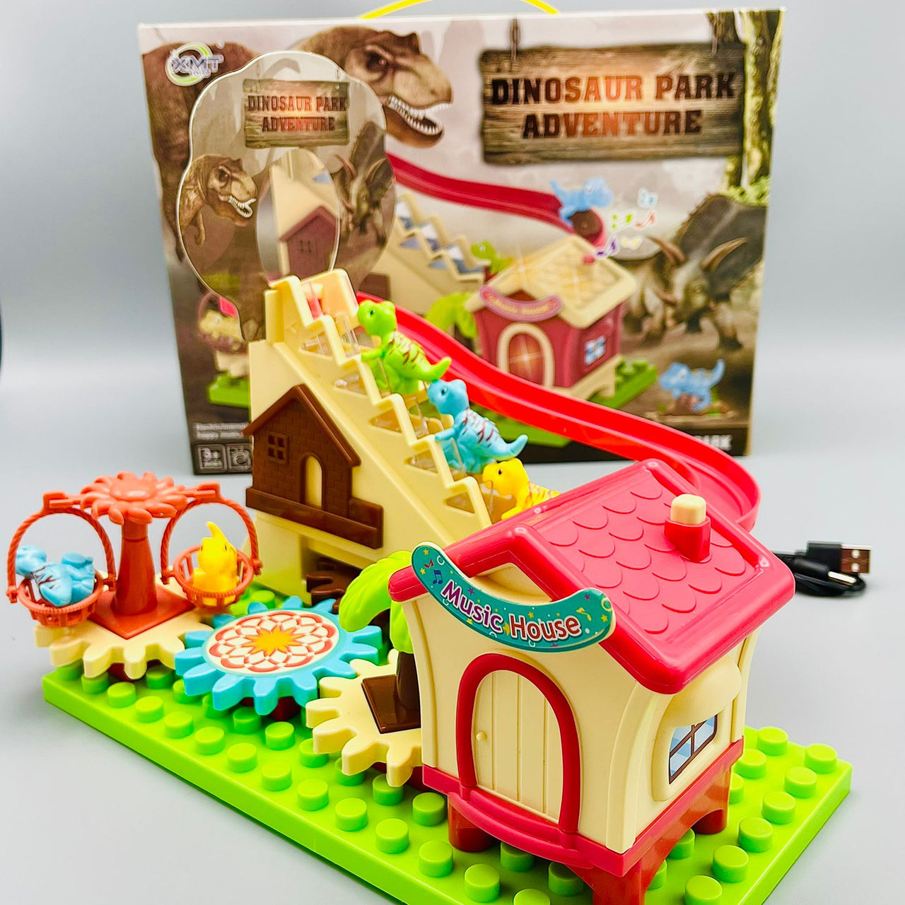 Dinosaur Park Adventure Track Building Blocks