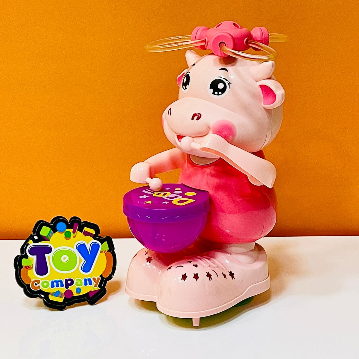 Spinning Cow Flash Drummer with Beautiful Lights