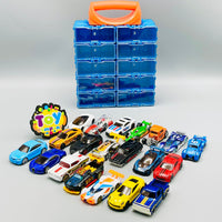 Diecast Set of 20 Cars with Display Racks