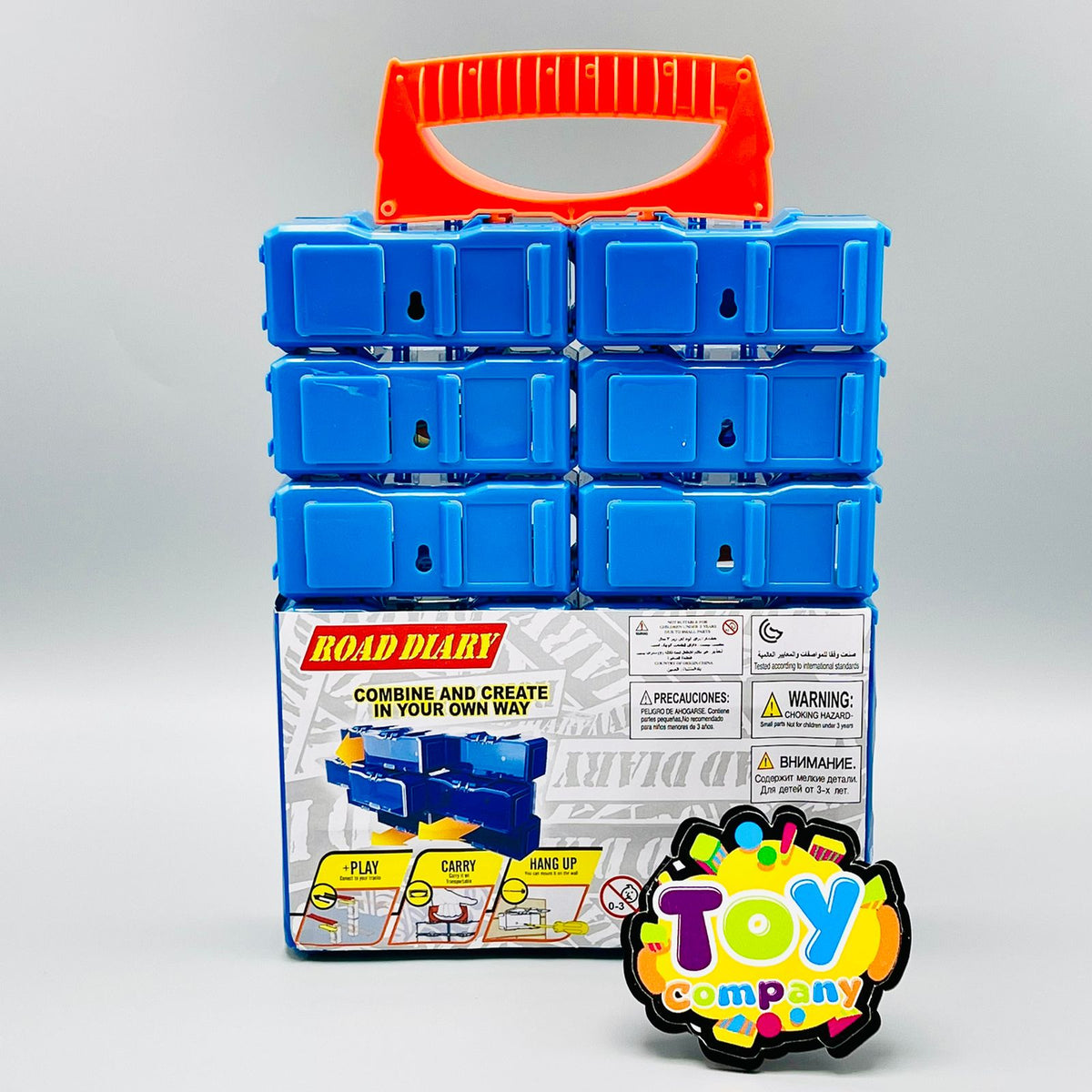 Diecast Set of 12 Cars with Display Racks