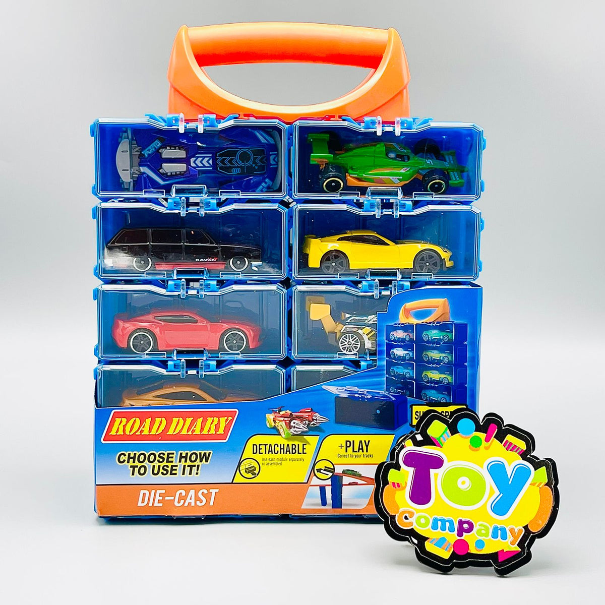 Diecast Set of 20 Cars with Display Racks