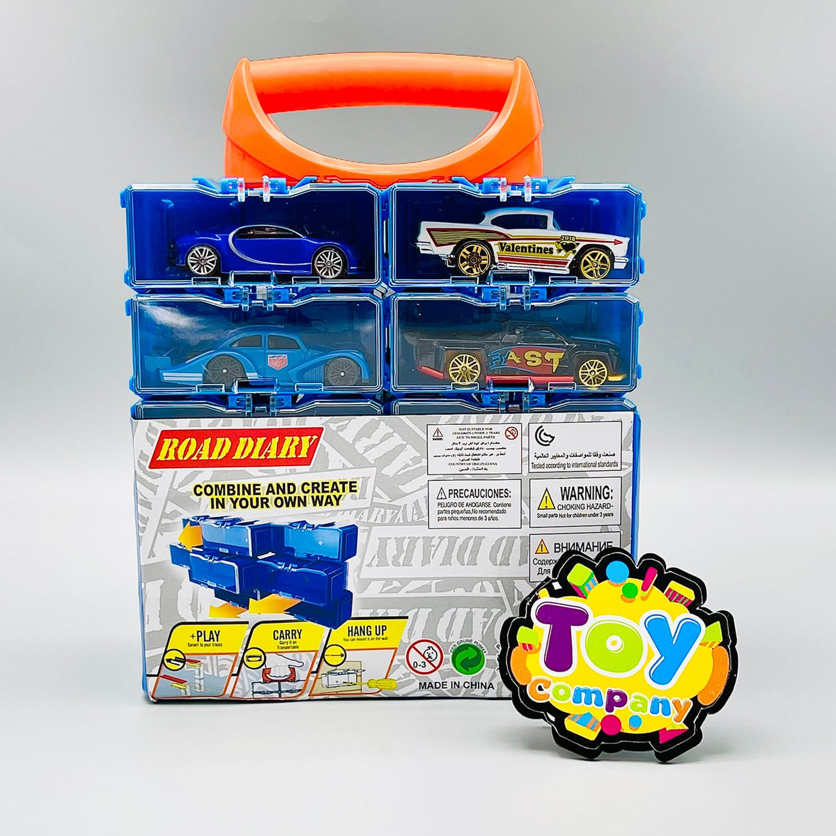 Diecast Set of 20 Cars with Display Racks