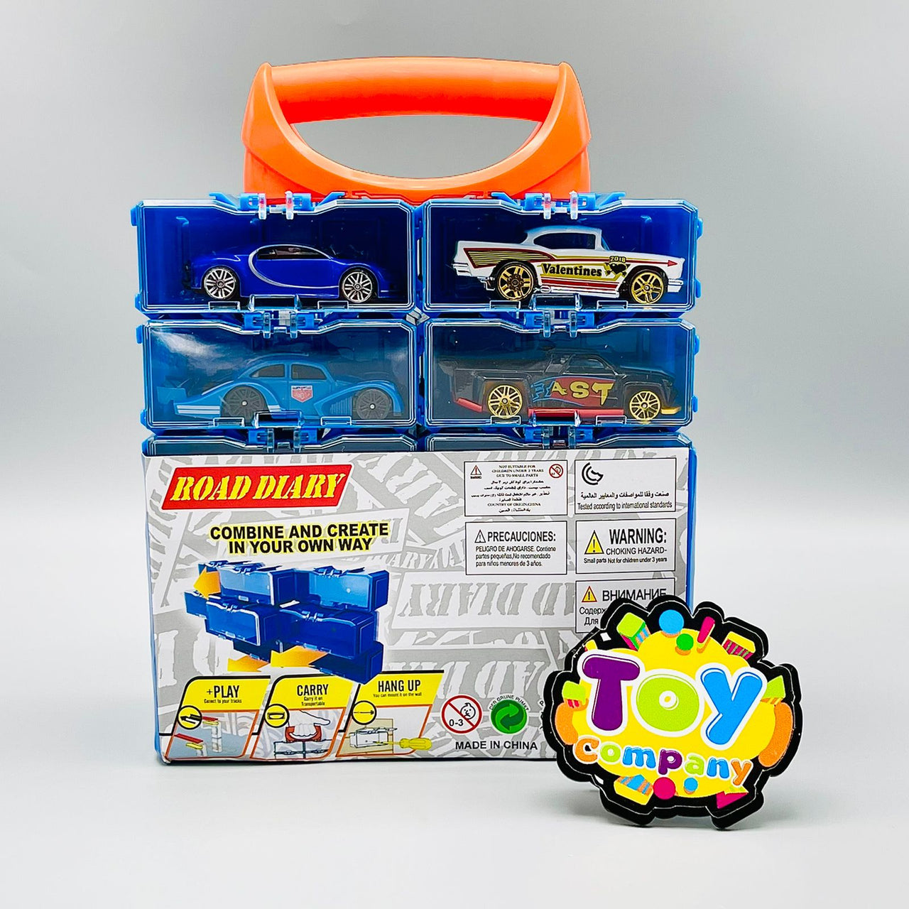 Diecast Set of 20 Cars with Display Racks