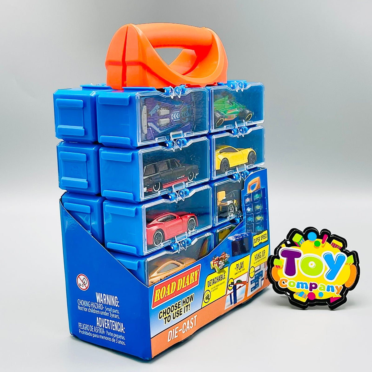 Diecast Set of 20 Cars with Display Racks