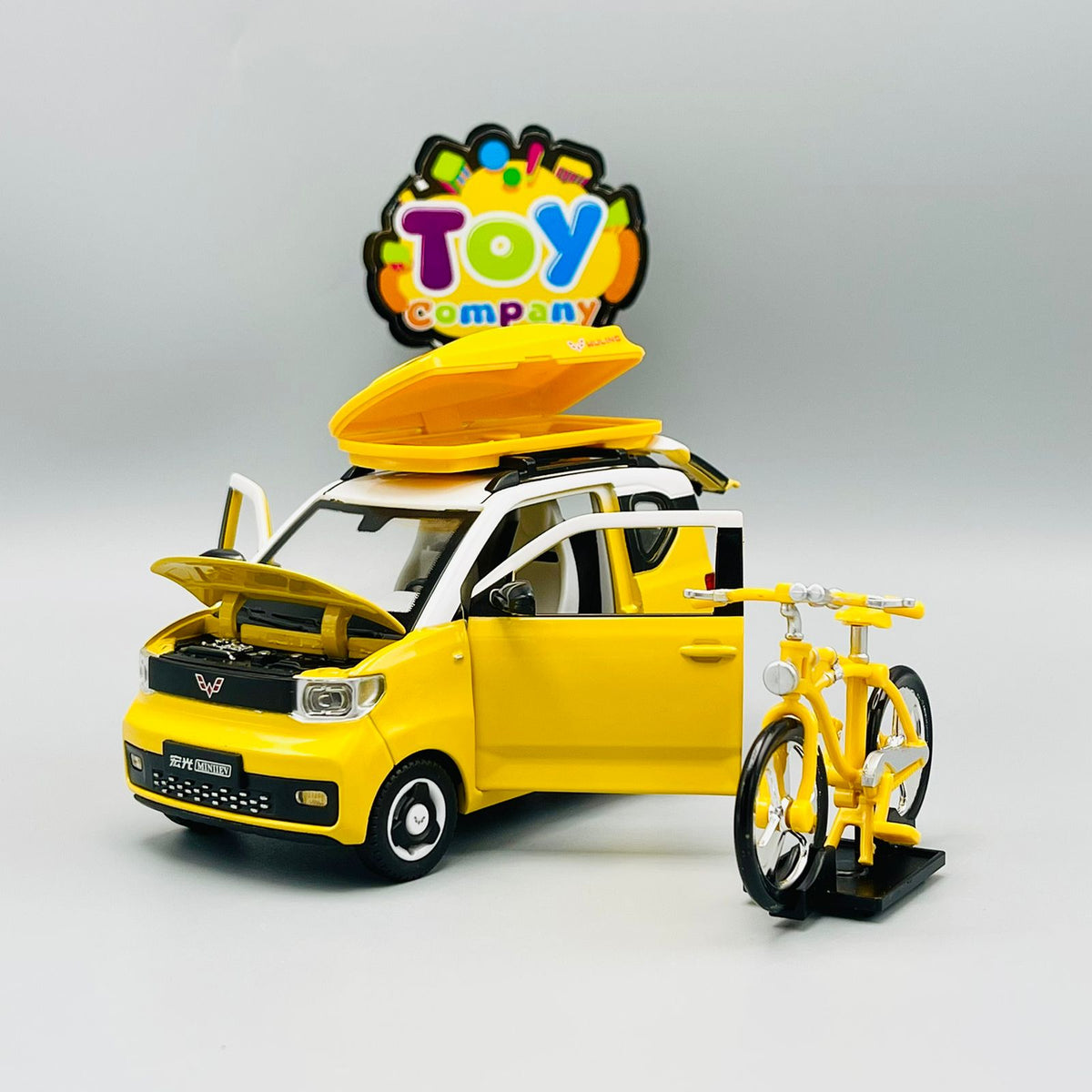 Diecast 1:24 Scale Mini EV with Bicycle