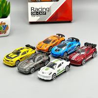 Diecast Metal Racing Cars - Pack of 6