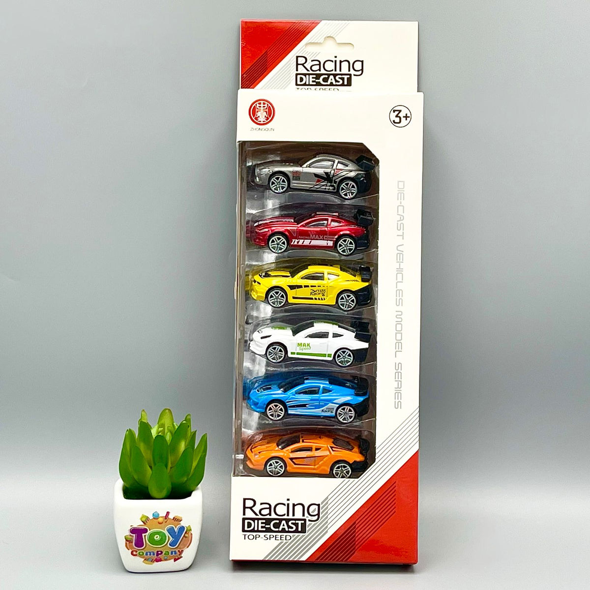Diecast Metal Racing Cars - Pack of 6