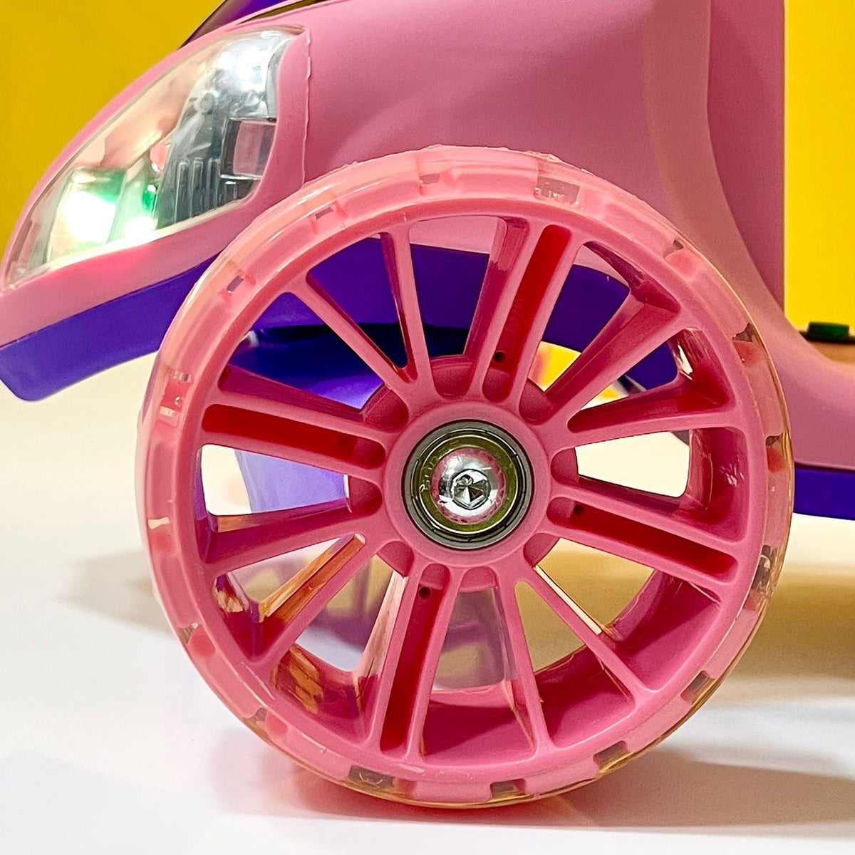 3 Wheels Scooter with Lights & Sound - Pink & Purple