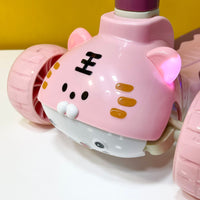 3 Wheels Animal Shaped Scooter with Lights & Sound - Pink
