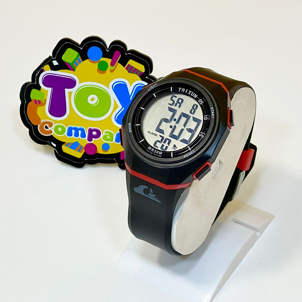 Taixun Digital Water Resistant Sports Watch - Black & Red