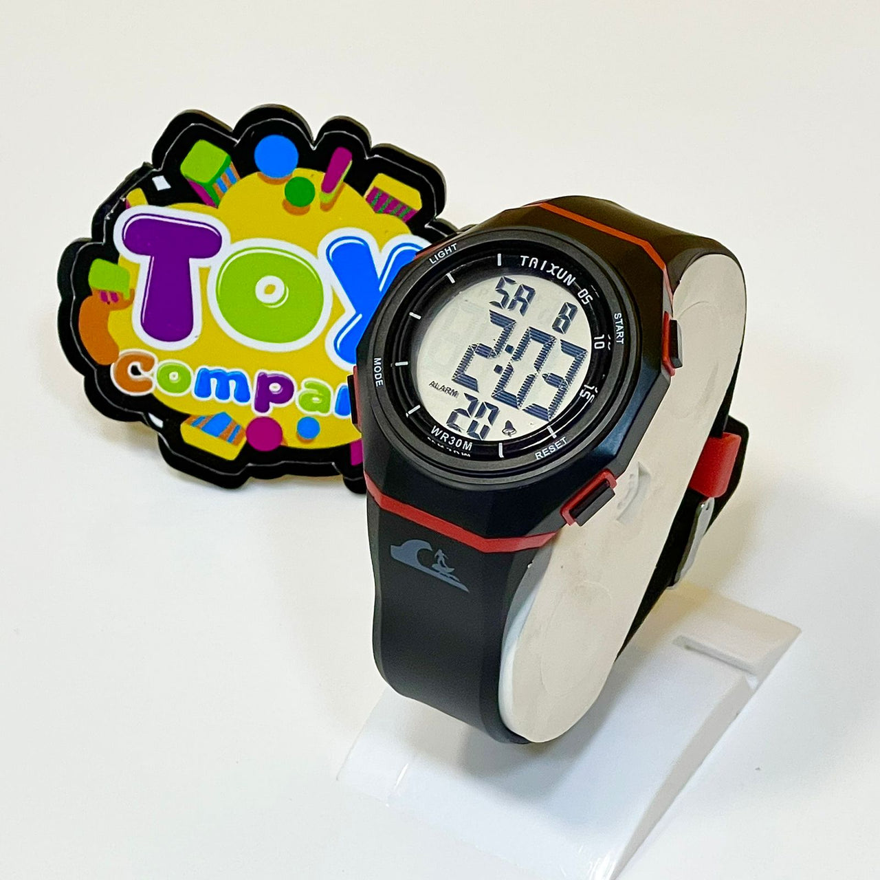 Taixun Digital Water Resistant Sports Watch - Black & Red