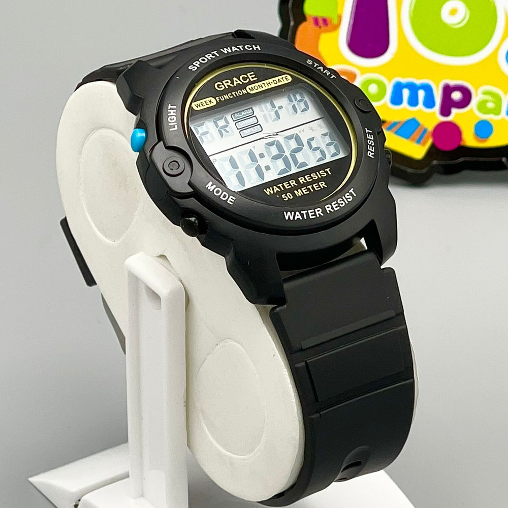 Grace Digital Water Resistant Sports Watch - Black