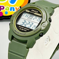 Grace Digital Water Resistant Sports Watch - Green