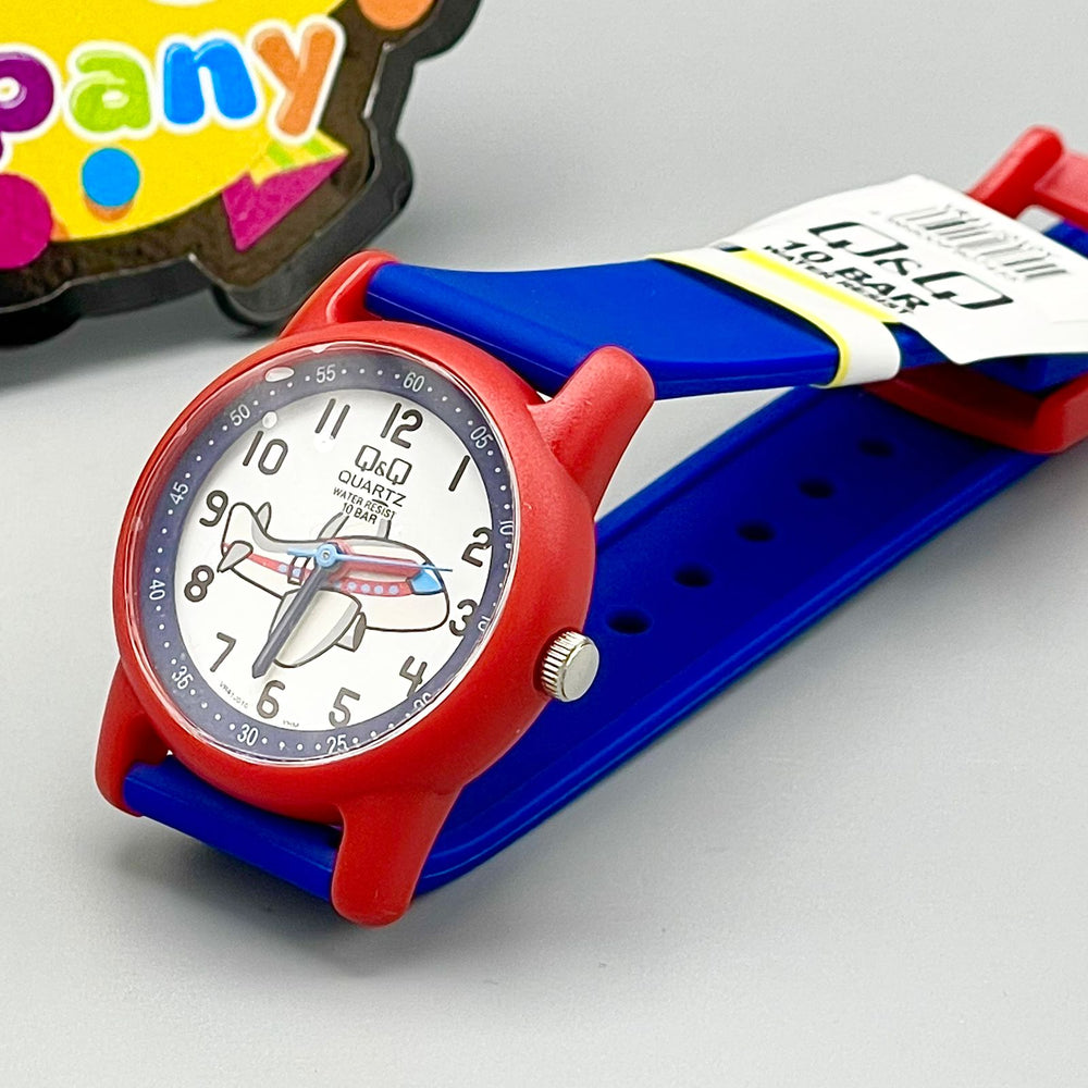 Q&Q Water Resistant Round Dial Boys Watch