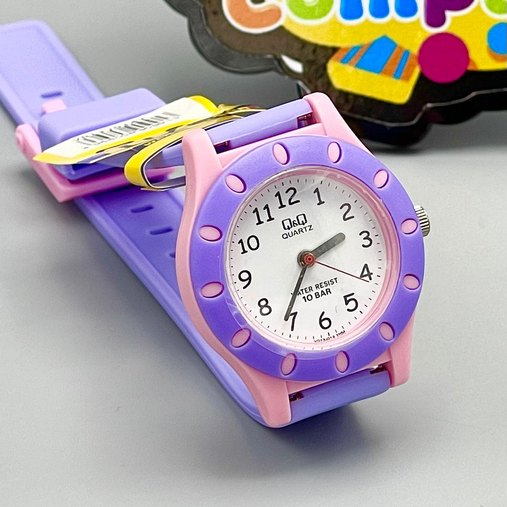 Q&Q Water Resistant Analog Dial Girls Watch
