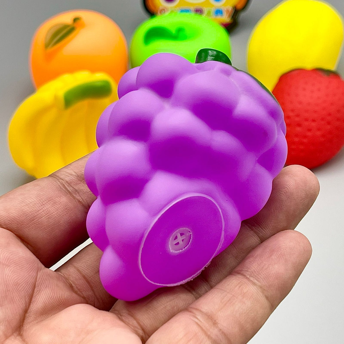 Colorful Fruits Chu Chu Squeeze Bath Toys