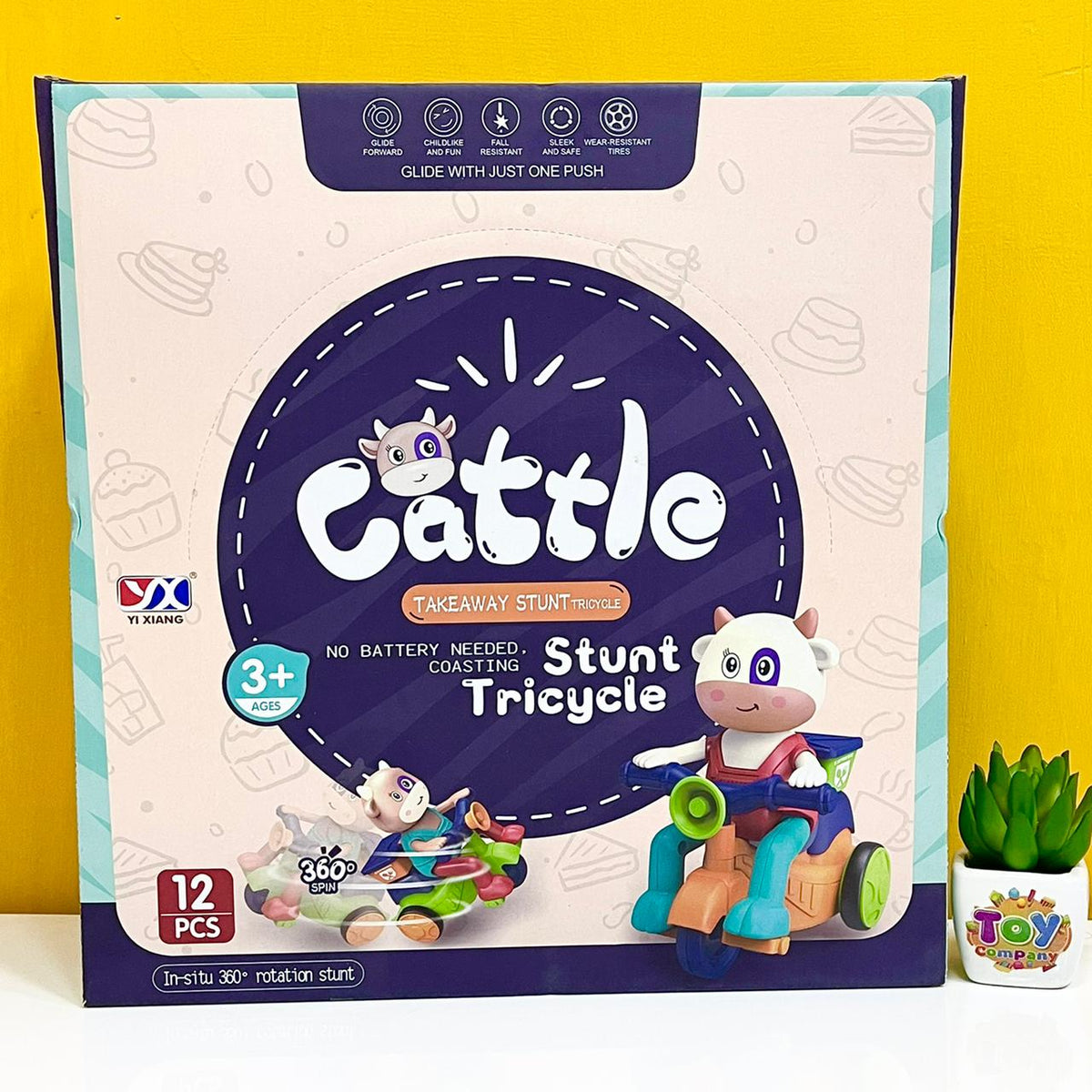 Friction Stunt Cattle Tricycle