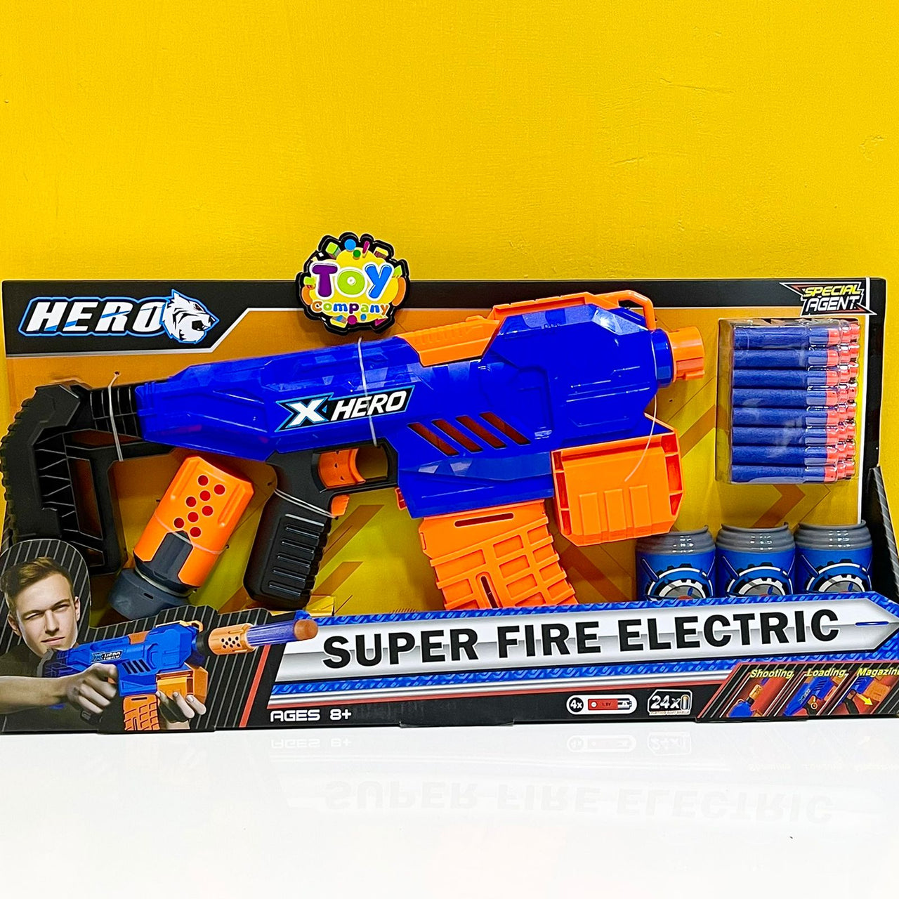 Super Fire Electric Gun Toy with Soft Darts & Target