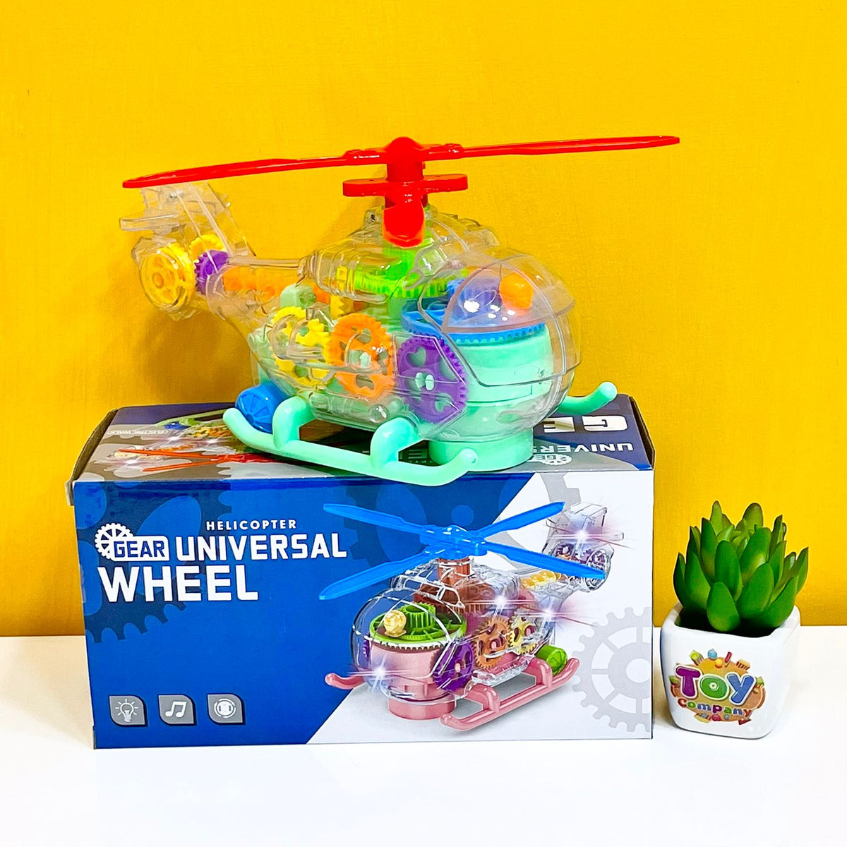 Gear Helicopter Toy with Movable Wings
