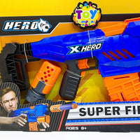 Super Fire Electric Gun Toy with Soft Darts & Target
