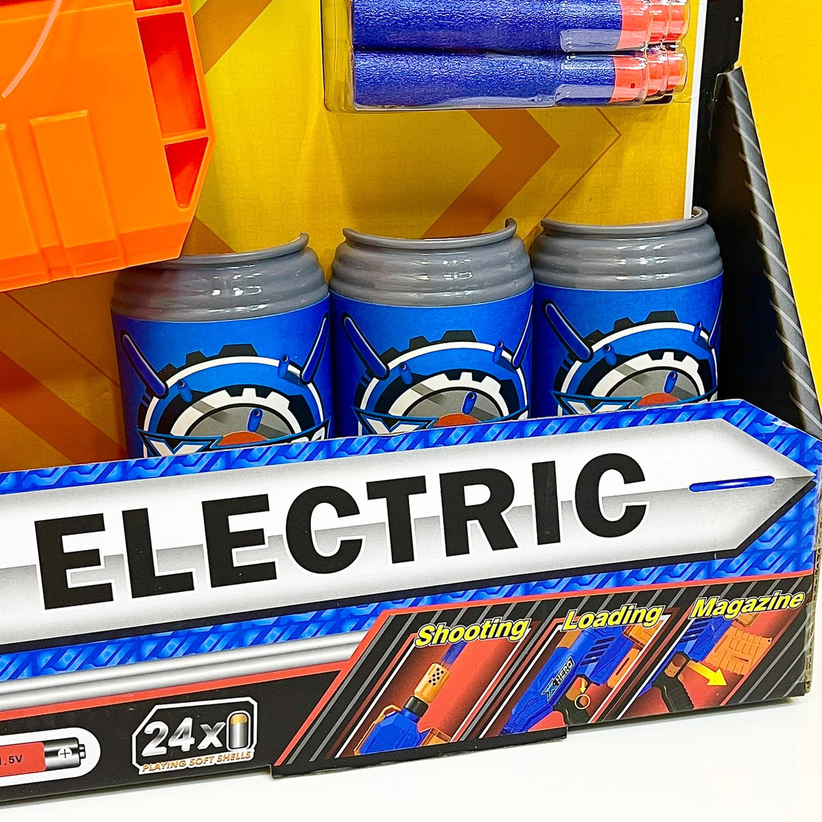 Super Fire Electric Gun Toy with Soft Darts & Target