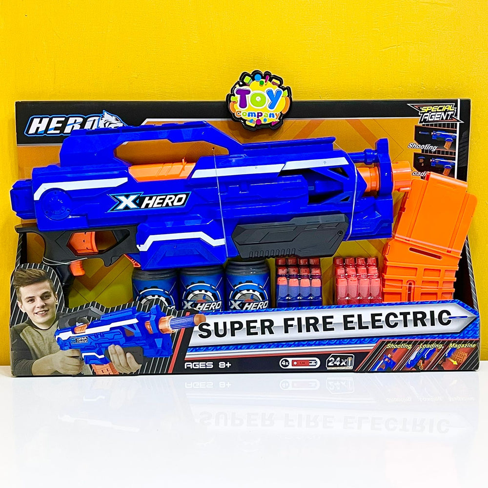 Super Fire Magazine Gun Toy with Soft Darts & Target