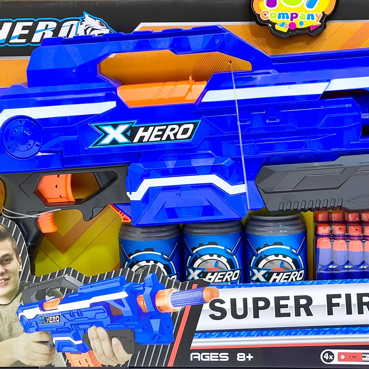 Super Fire Magazine Gun Toy with Soft Darts & Target