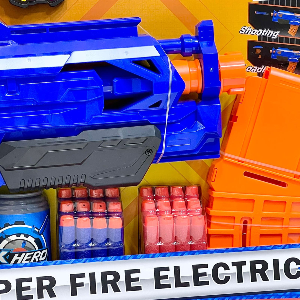 Super Fire Magazine Gun Toy with Soft Darts & Target