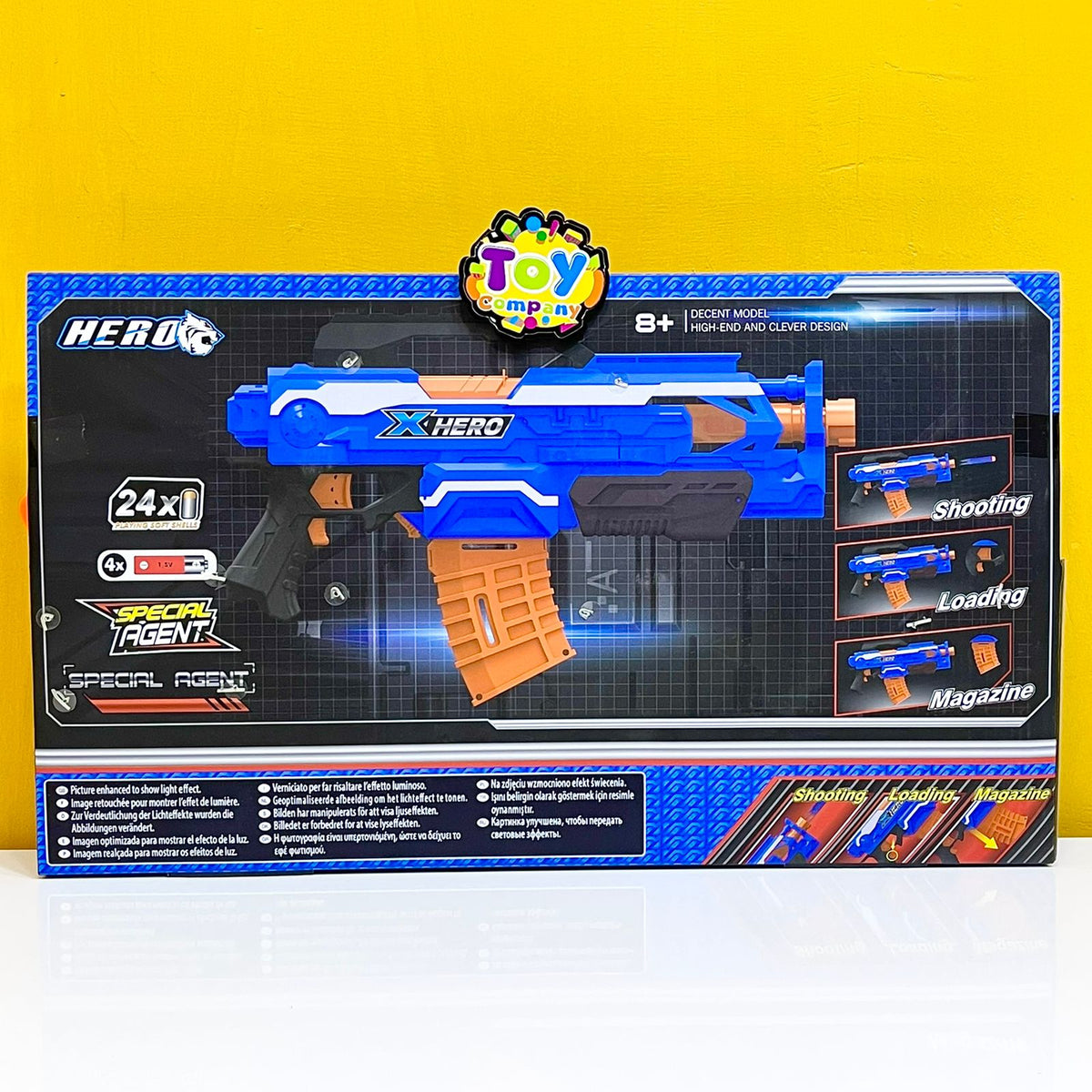 Super Fire Magazine Gun Toy with Soft Darts & Target