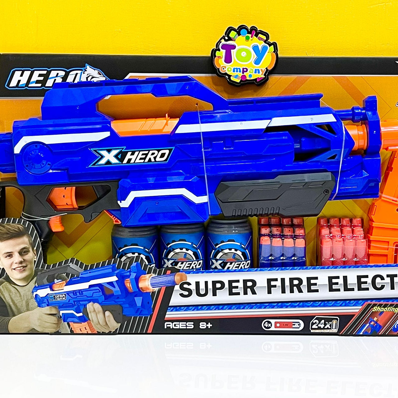 Super Fire Magazine Gun Toy with Soft Darts & Target