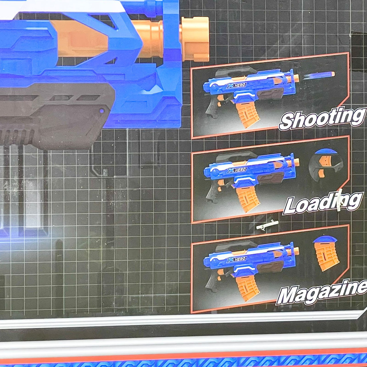 Super Fire Magazine Gun Toy with Soft Darts & Target
