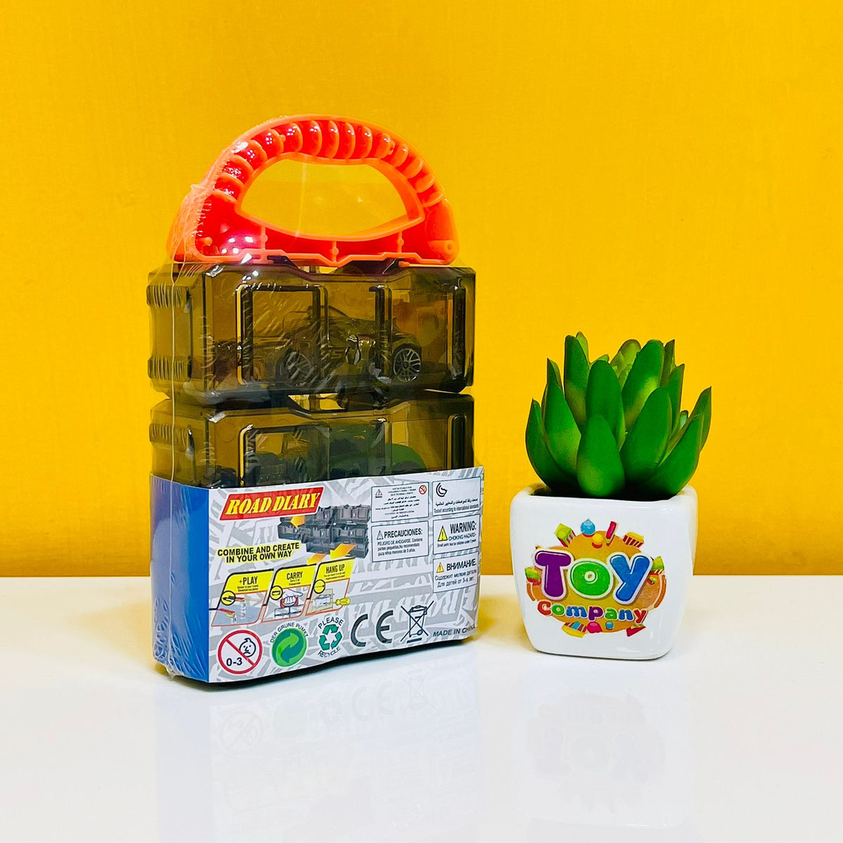 Diecast Set of 3 Cars with Display Racks