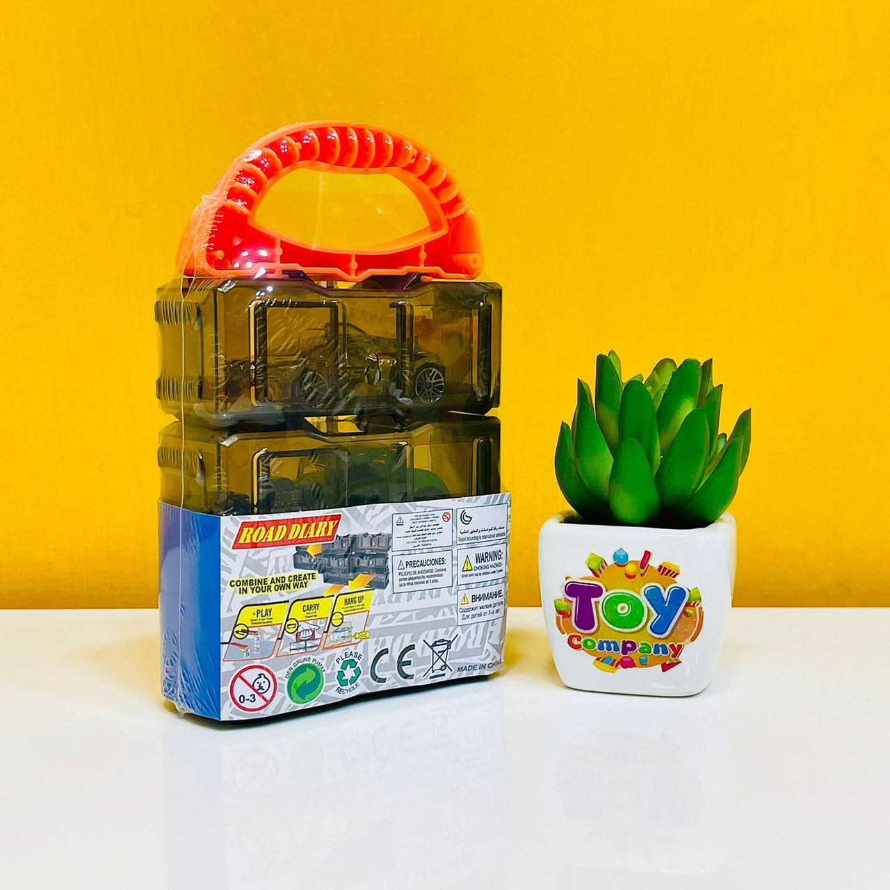 Diecast Set of 3 Cars with Display Racks