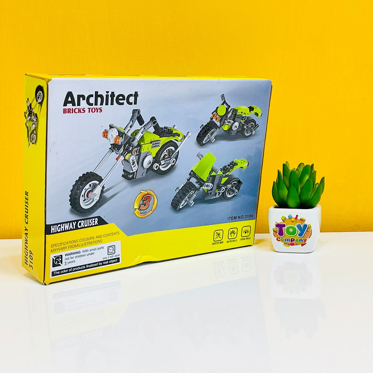 Architect Series 3 in 1 Harley Cruiser Building Block Brick