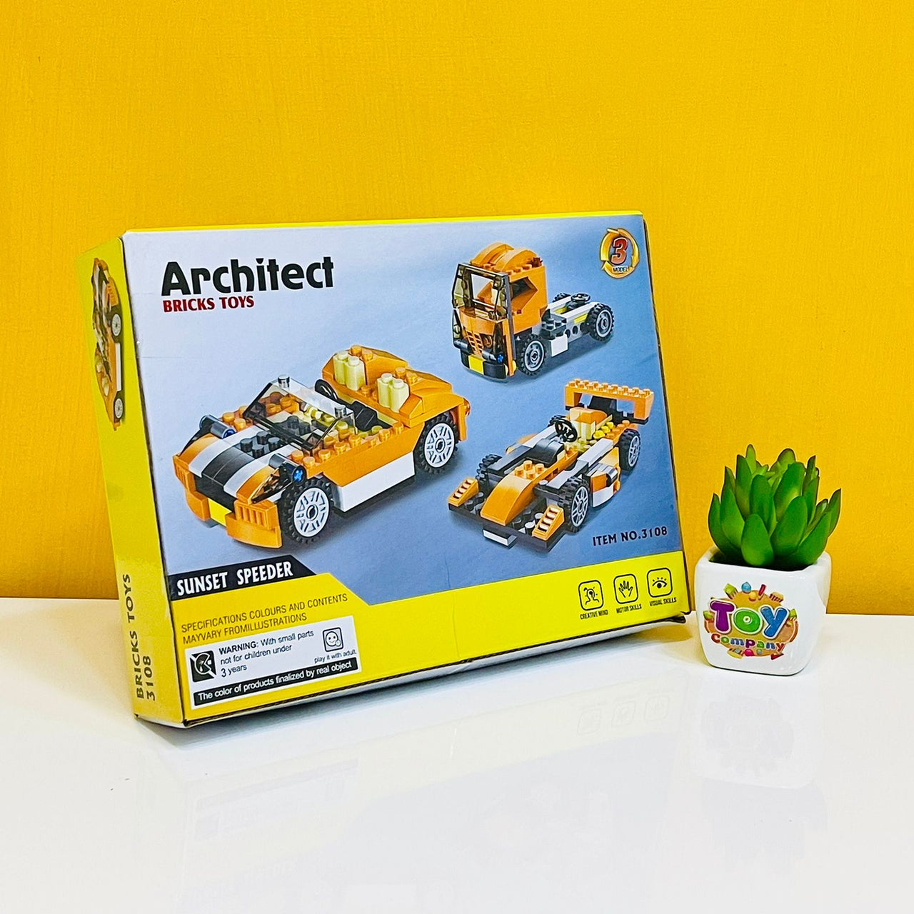 Architect Brick Blocks 3 in 1 Sunset Speeder Models