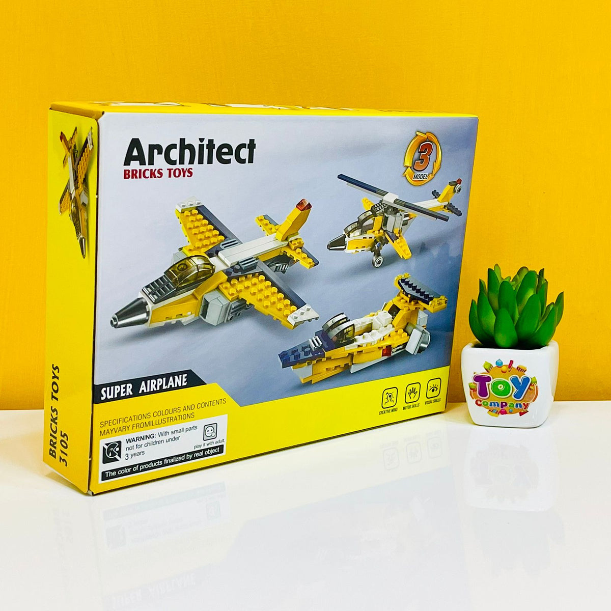 Trouper Architect 3 in 1 Building Blocks Plane , Helicopter and Rocket