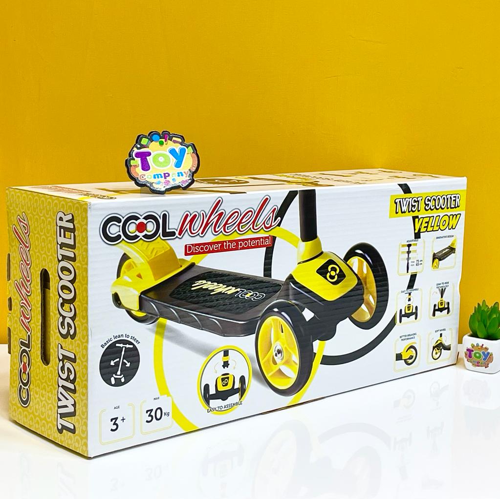 Cool Wheels Adjustable Handle Twist Scooter - Yellow