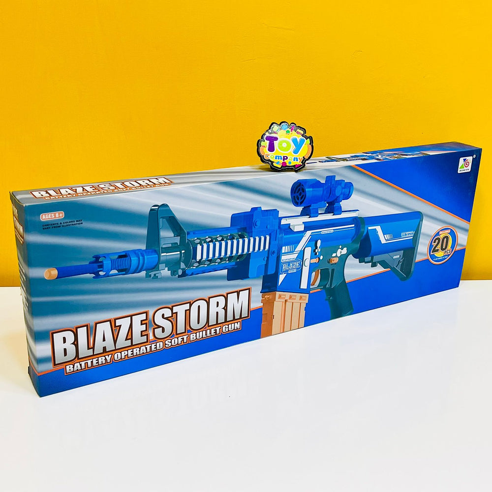 Blaze Storm Automatic Gun Toy with Soft Darts