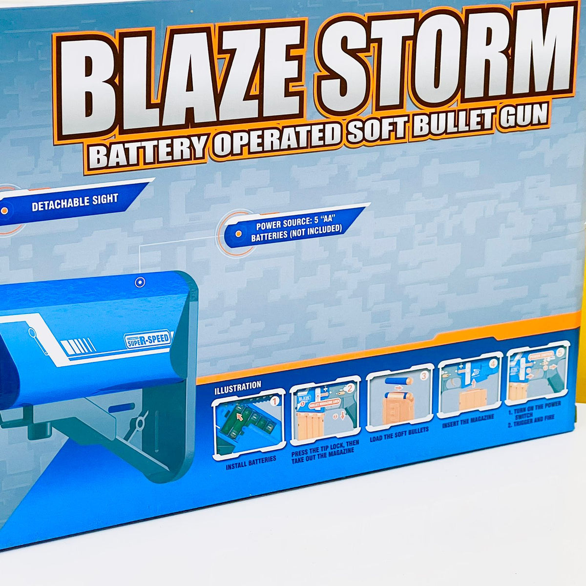 Blaze Storm Automatic Gun Toy with Soft Darts