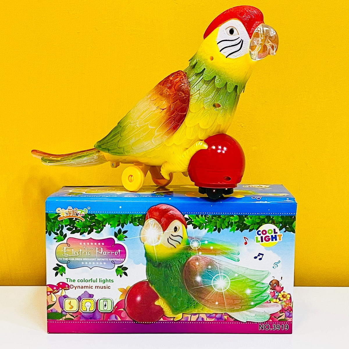 Funny Electric Parrot with 3D Lights