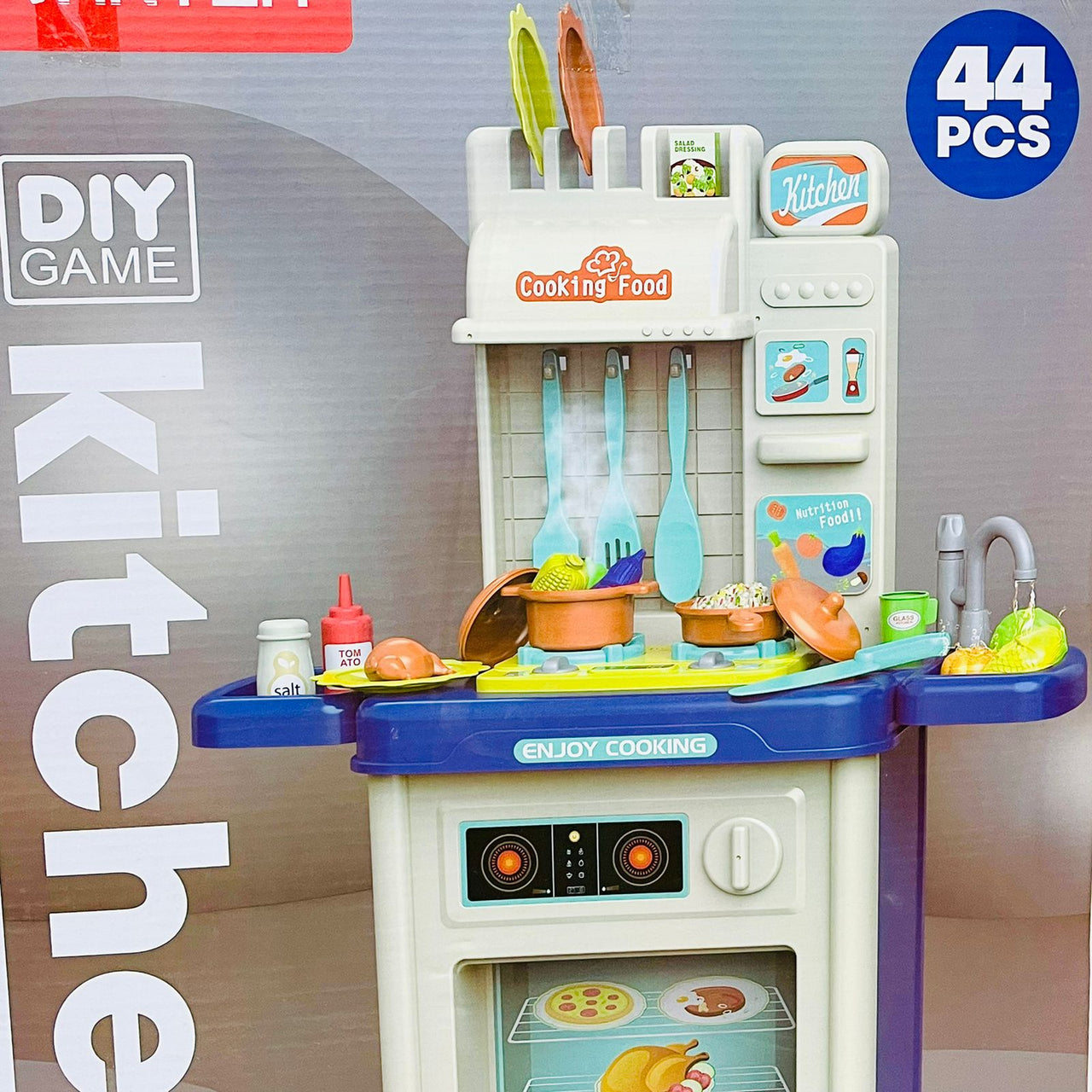 44 Pieces Mist Spray Kitchen - Blue